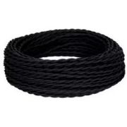 Ретро кабель витой ПВХ 2*2,5 ЧЕРНЫЙ