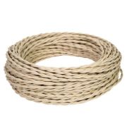 Ретро кабель витой ПВХ 3х1,5 СЛОНОВАЯ КОСТЬ