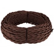 Ретро кабель витой ПВХ 2*1,5 ШОКОЛАД