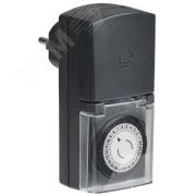 Таймер-розетка ИЭК РТМ-4 30мин 24ч 48on/off 16А IP44 (механич.) черн