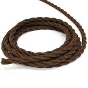 Ретро кабель витой ПВХ 3*2,5 КОРИЧНЕВЫЙ