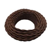 Ретро кабель витой ПВХ 2*1,5 КОРИЧНЕВЫЙ