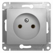 Розетка СУ 1-м Глосса (мех.) б/з 16А алюминий