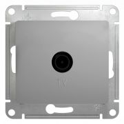 Розетка СУ 1-м Глосса (мех.) ТВ оконечная алюминий
