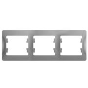 Рамка 3-м Глосса горизонт. алюминий