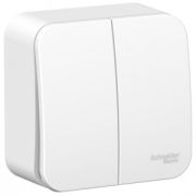 Выключатель ОУ 2-кл Бланка белый с изол пластиной