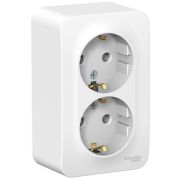 Розетка ОУ 2-м Бланка с/з с изолир. пласт.16А белый