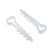 Дюбель-хомут 5х8 плоский белый (уп.100шт) EKF