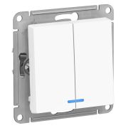 Выключатель СУ 2-кл Атлас (мех.) с инд. белый (153)