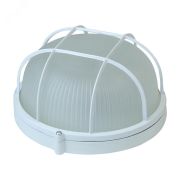 Светильник НБП «Банник» 60W Е27 IP54 03-60-002 круг/реш. белый