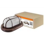 Светильник НПП ЛОН 60W овал венге решетка E27 IP54 ТДМ 1402