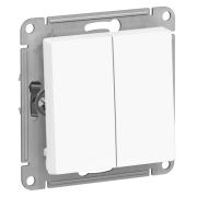Переключатель СУ 2-кл Атлас (мех.) проходн. белый (165)