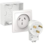 Разъем-комплект РШ-ВШ Бланка 32А 250В (комплект ОУ: подъемная коробка + розетка + вилка)