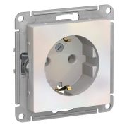 Розетка СУ 1-м Атлас (мех.) с/з 16А жемчуг (443)
