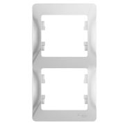 Рамка 2-м Глосса вертикал. белый