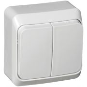Выключатель ОУ 2-кл Этюд BA10-002B белый