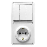 Блок БКВР СУ Роз с/з+Выкл 3-кл Бэлла 033