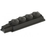 Колодка NE-AD 4гн с/з каучук IP44 (4104) черная