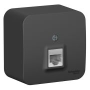 Розетка ОУ 1-м Бланка RJ45 (комп.) антрацит