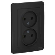Розетка СУ 2-м Бланка б/з 16А антрацит