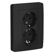 Розетка СУ 2-м Бланка с/з 16А антрацит