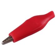 Зажим «Крокодил» REXANT 5А 40мм красный в изоляторе 16-001