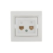 Розетка СУ Мира комп+телеф (RJ45+RJ11) белый