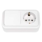 Блок ОУ Роз с/з+Выкл 1-кл Пралеска В-РЦ-527