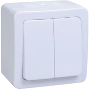Выключатель ОУ 2-кл Гермес IP54 ВС20-2-0-ГПБ белый ИЭК
