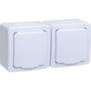 Розетка ОУ 2-м Гермес с/з 16А IP54 PCб22-3-ГПБб ИЭК