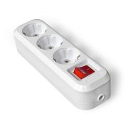 Колодка Универсал S-303 3гн с/з с выкл. 16А