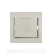 Переключатель СУ 1-кл Мира проходной крем