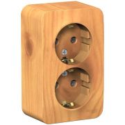 Розетка ОУ 2-м Бланка с/з 16А ясень