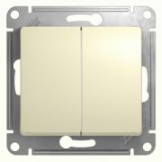Выключатель СУ 2-кл Глосса (мех.) крем