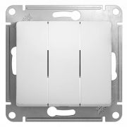 Выключатель СУ 3-кл Глосса (мех.) белый