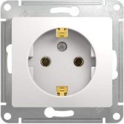 Розетка СУ 1-м Глосса (мех.) с/з 16А белый