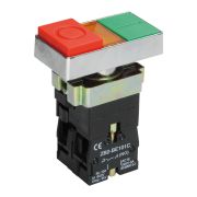 Кнопка LAY5-BW8465 «I-O» сдвоенная c подсв. ИЭК
