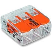 ВАГО 221-413 3х(0,14-4мм2) с рычаж. прозрач. WAGO