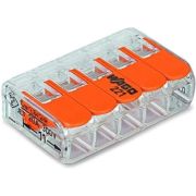 ВАГО 221-415 5х(0,14-4мм2) с рычаж. прозрач. WAGO