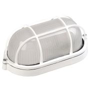 Светильник 60W овал белый решетка НПП 1402 E27 IP54