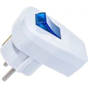 Вилка Универсал 0056 угловая с выкл. с/з 16А белая