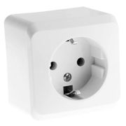 Розетка ОУ 1-м Этюд с/з 16А PA16-003B белый