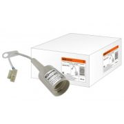 Патрон Е27 подвесной с клеммной колодкой пластик белый ТДМ