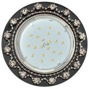 Светильник Ecola GX53 H4 5360 Корона, черный/хром