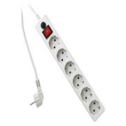 Фильтр сетевой Гарнизон 6гн 5м 10А (ПВС 3*0,75) белый