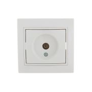 Розетка СУ Мира ТВ (RG6, проходн.) белый 701-0202-129