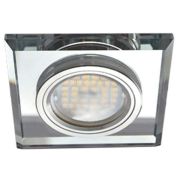 Светильник Ecola MR16 DL1651 Квадрат Стекло Хром/Хром