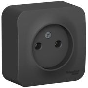 Розетка ОУ 1-м Бланка б/з 16А антрацит