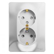 Розетка СУ 2-м Глосса з/ш 16А белый