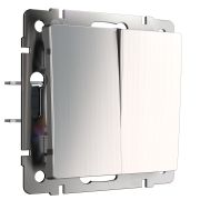 Выключатель СУ 2-кл (мех.) глянц. никель W1120002 Веркель